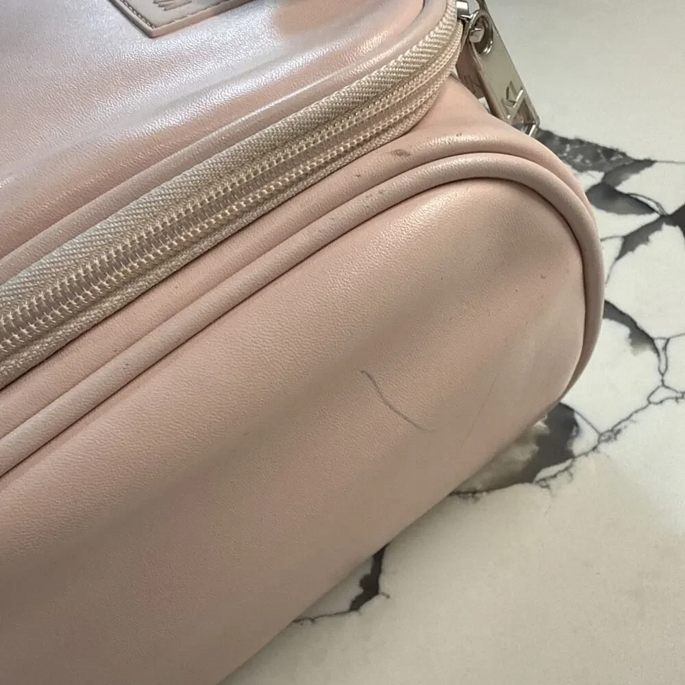 Karl Lagerfeld Maybelle Kat Pink Toiletry Makeup Bag RARE